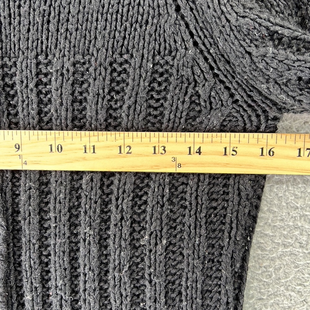 Free People‎ Button Down Cardigan Sweater Womens Medium Black Soft Stretch Fall - Picture 5 of 12